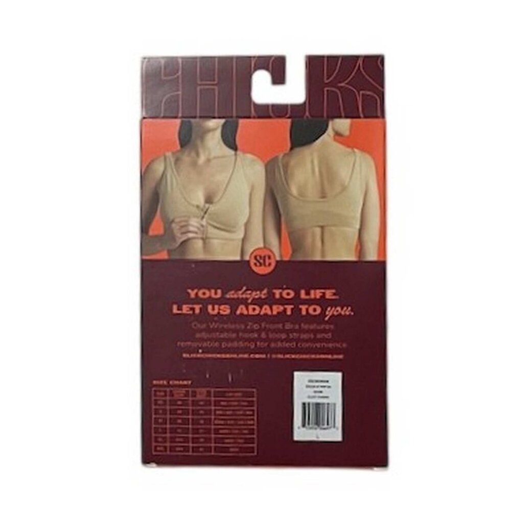 Slick Chicks Wireless Zip-Front Adaptive Bra - Picture 8 of 11